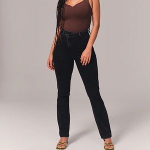 A & F Curve Love 90's Slim Straight with Criss Cross Waist 34 Short